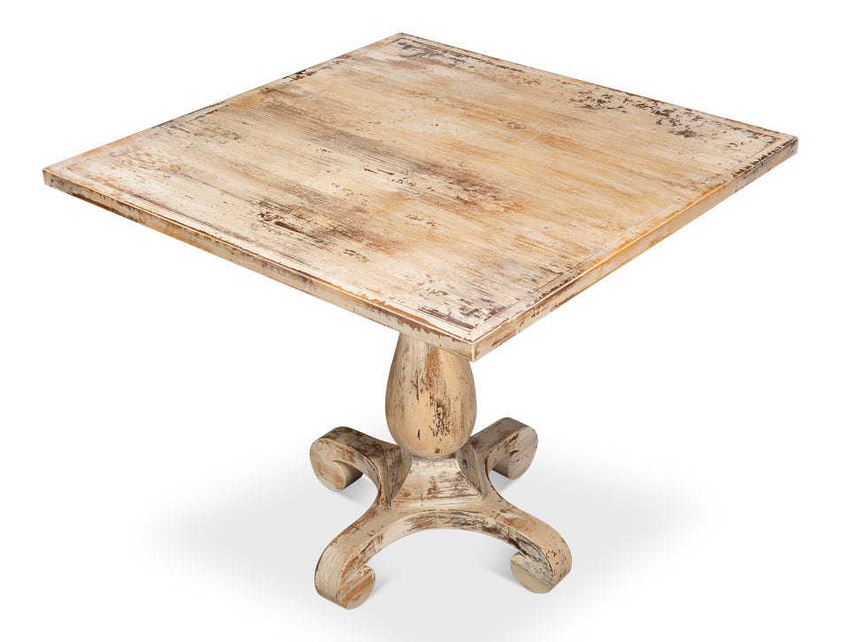 Bistro Table, Antique Oak by Sarreid Ltd - view 5