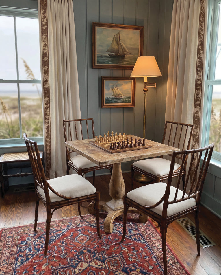 Bistro Table, Antique Oak by Sarreid Ltd - view 2