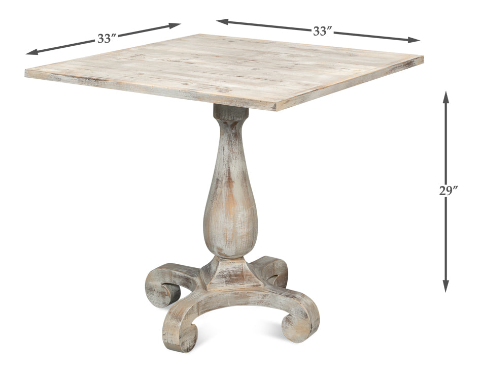 Bistro Table, Grey Oak by Sarreid Ltd - view 5