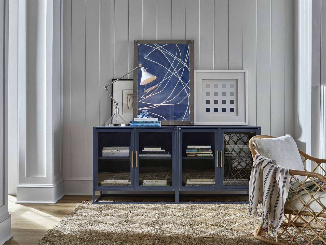 Getaway Coastal Living Home Collection Santorini Short Metal Kitchen Cabinet