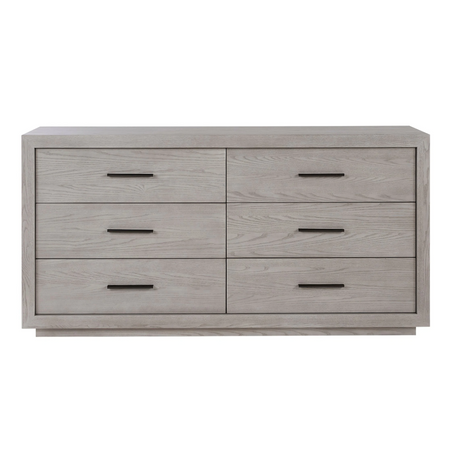 Modern Siltstone Gray 6 Drawer Dresser