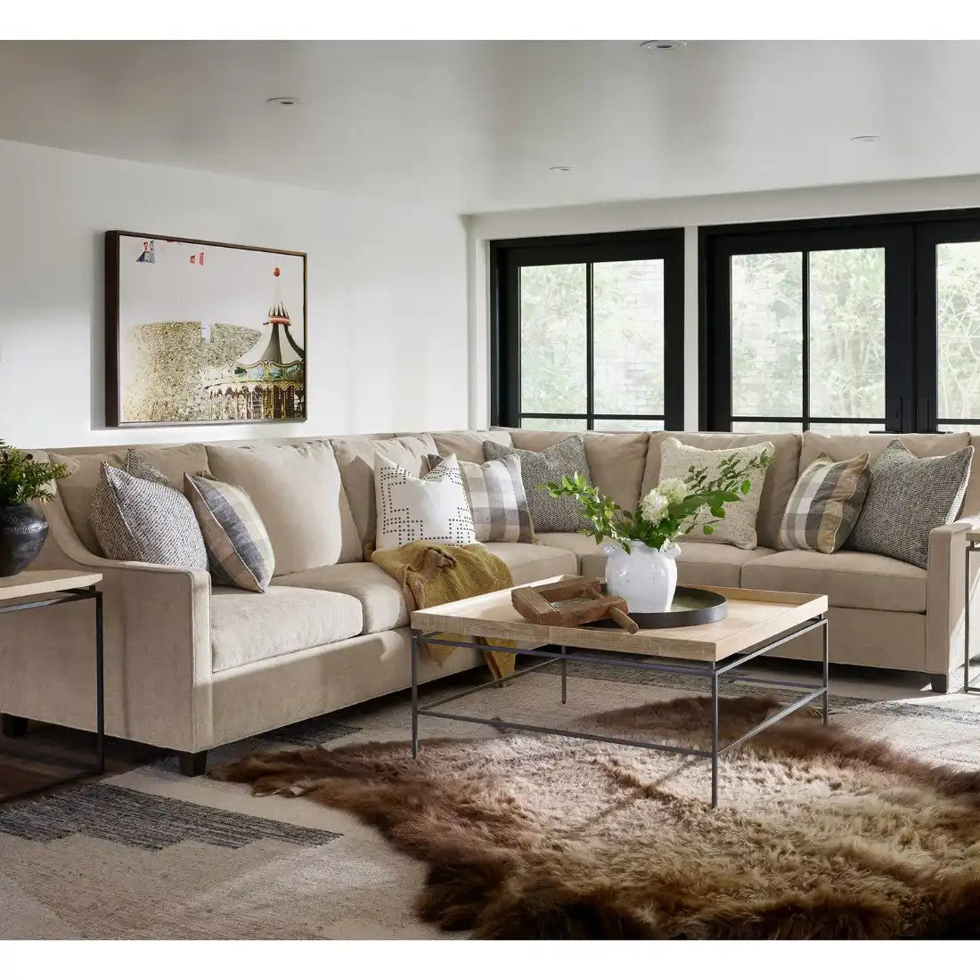 Universal Modern Farmhouse Natural Oak End Table