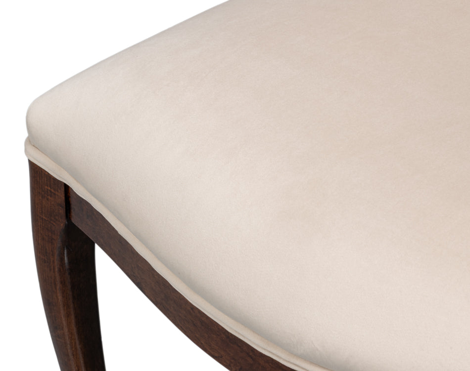 Oval Cane Back S/Chair, Walnut,Taupe Vel by Sarreid Ltd - view 11