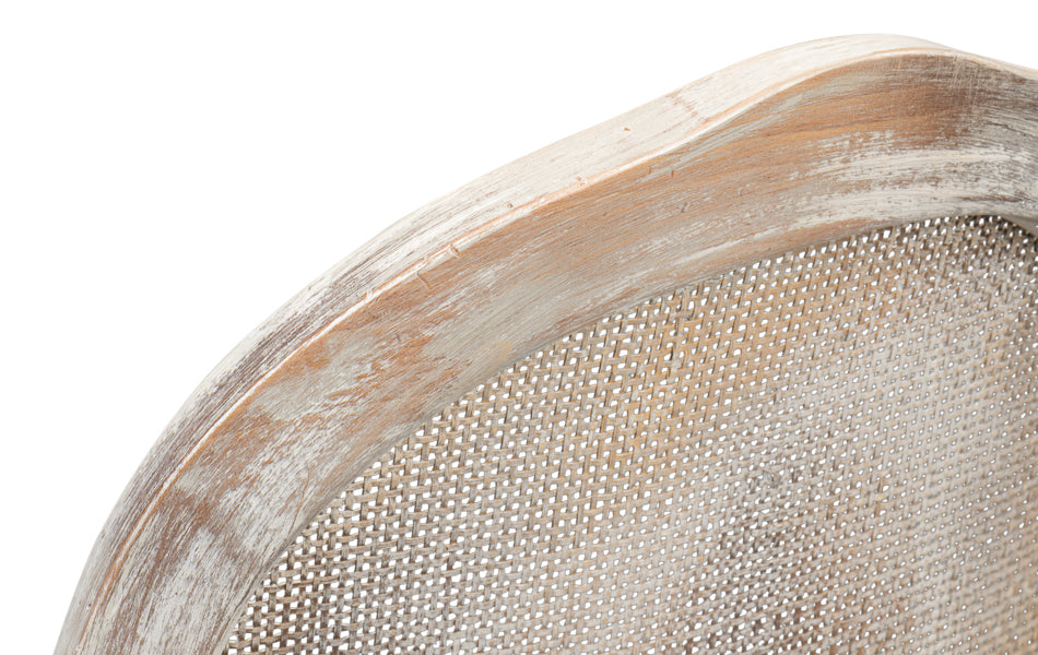 Oval Cane Back S/Chair,Grey Oak, Taupe by Sarreid Ltd - view 11