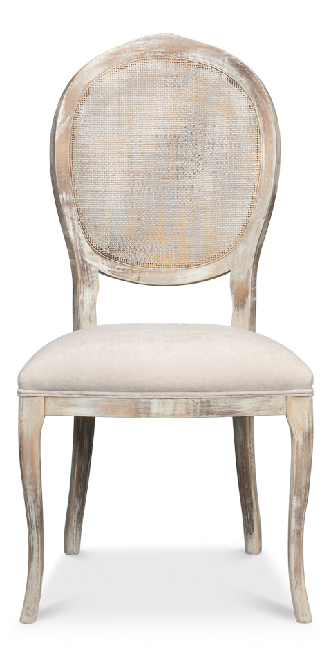 Oval Cane Back S/Chair,Grey Oak, Taupe by Sarreid Ltd - view 2