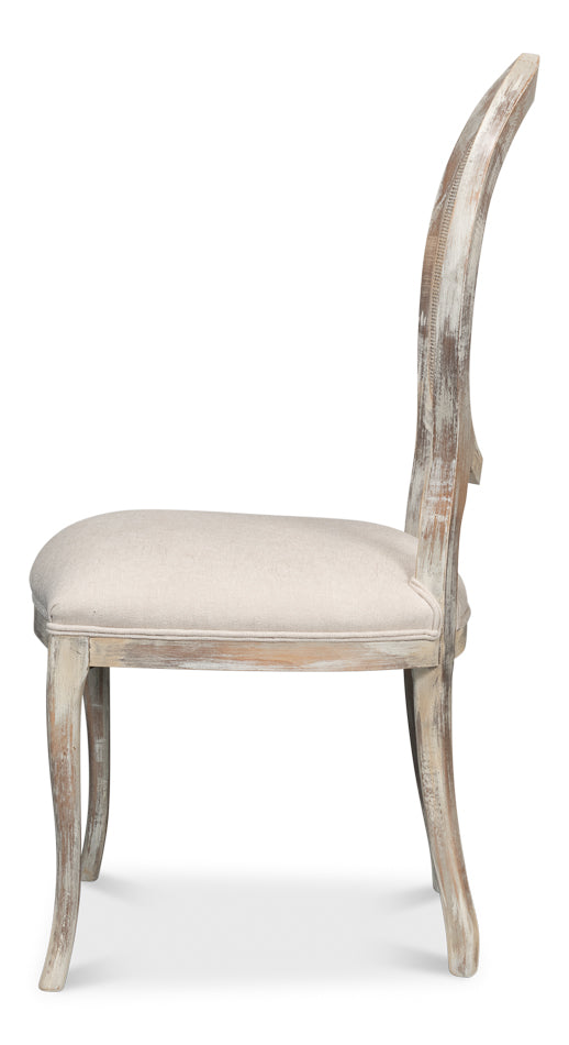 Oval Cane Back S/Chair,Grey Oak, Taupe by Sarreid Ltd - view 3