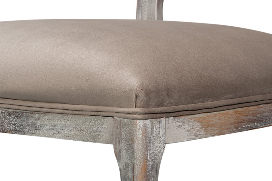 Oval Cane Back S/Chair, Grey Oak, Grey by Sarreid Ltd - view 8