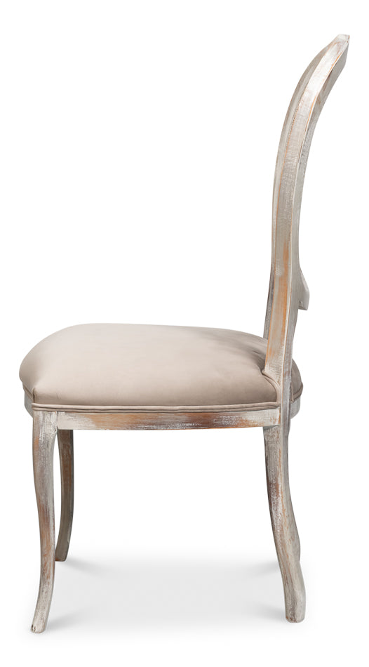 Oval Cane Back S/Chair, Grey Oak, Grey by Sarreid Ltd - view 3