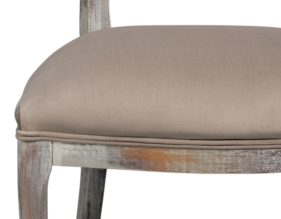 Oval Cane Back S/Chair, Grey Oak, Grey by Sarreid Ltd - view 5