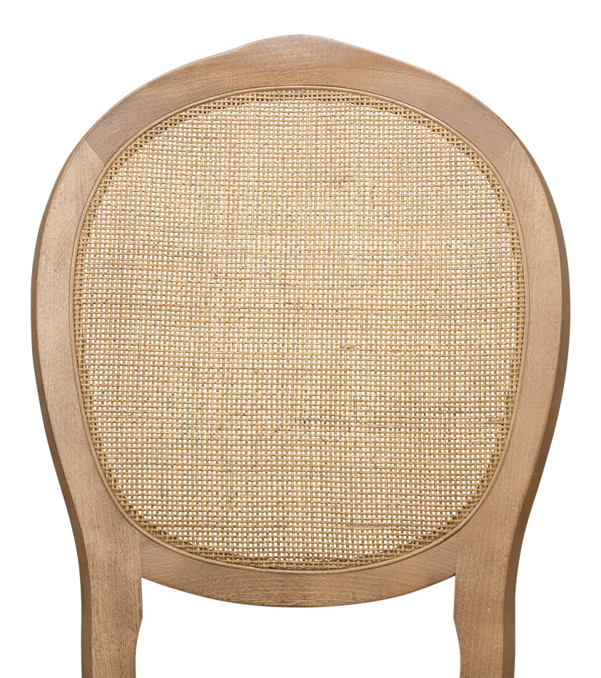 Oval Cane Back S/Chair, Drftwd,Charcoal by Sarreid Ltd - view 8