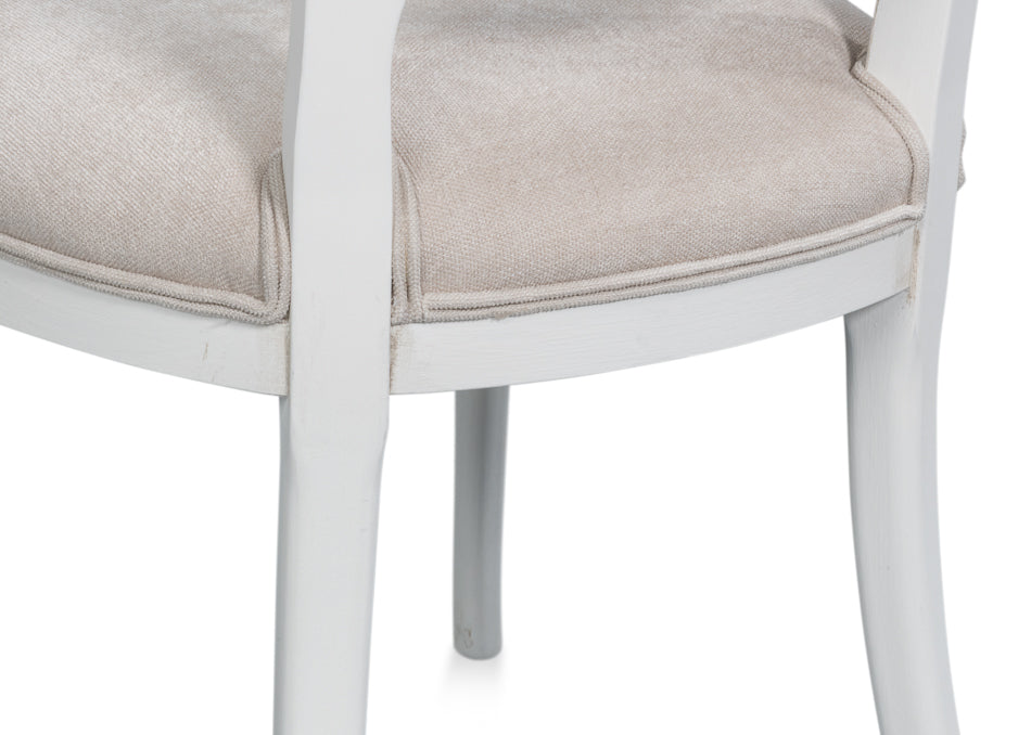 Oval Cane Back S/Chair, Cortina White by Sarreid Ltd - view 11