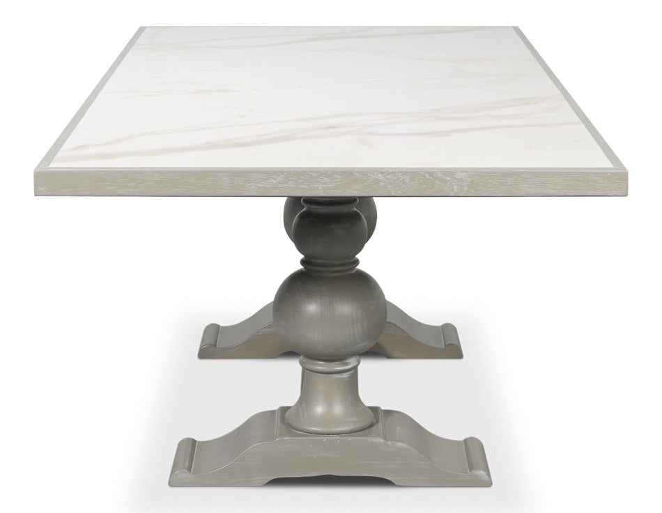 Small 81" Dining Table, Carmine Legno by Sarreid Ltd - view 8