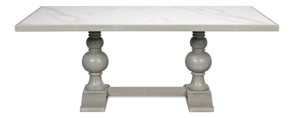 Small 81" Dining Table, Carmine Legno by Sarreid Ltd - view 2