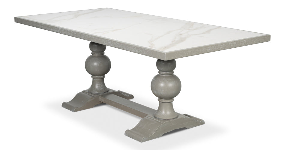 Small 81" Dining Table, Carmine Legno by Sarreid Ltd - view 3