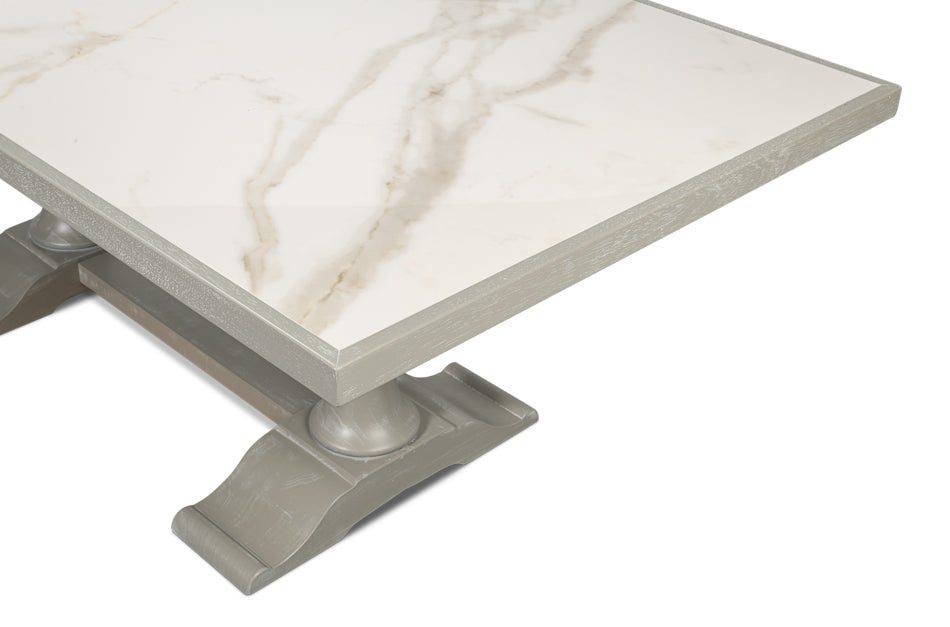 Small 81" Dining Table, Carmine Legno by Sarreid Ltd - view 5