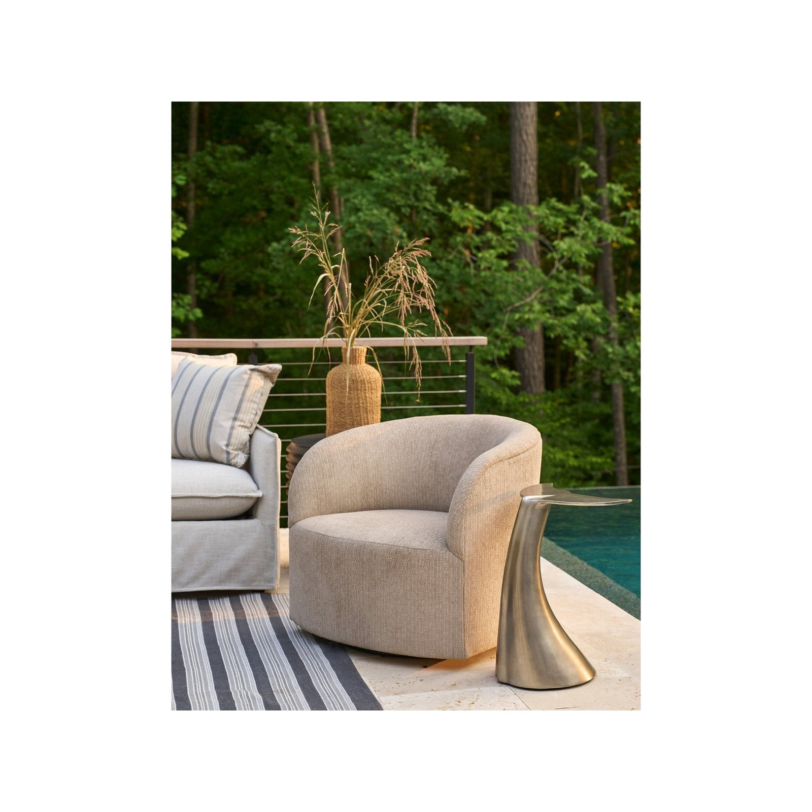 Exhale Swivel Chair Outdoor - Special Order by Universal Furniture at ZIN Home