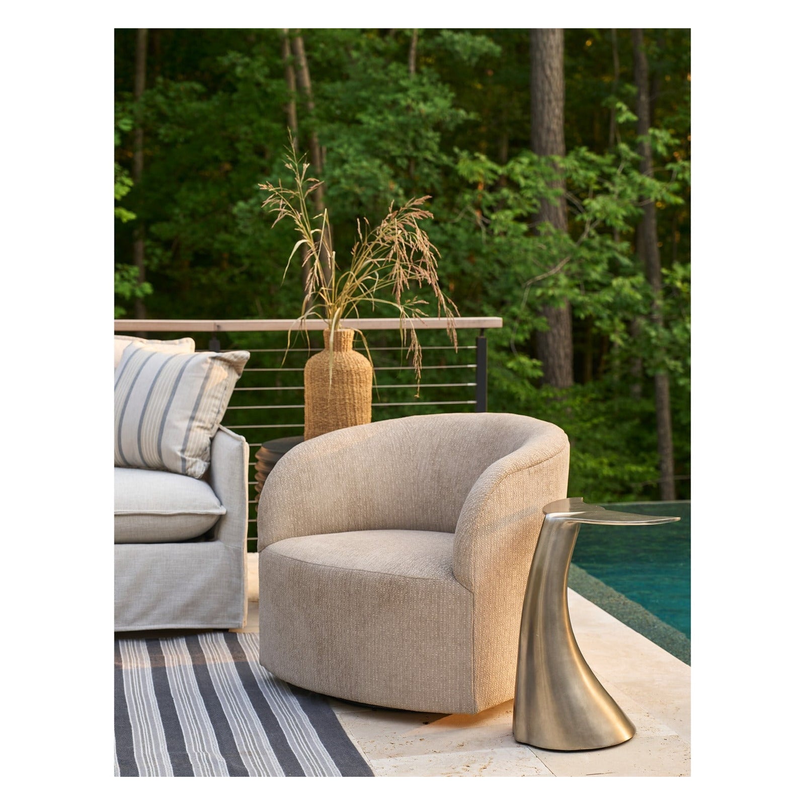 Exhale Swivel Chair Outdoor - Special Order by Universal Furniture at ZIN Home