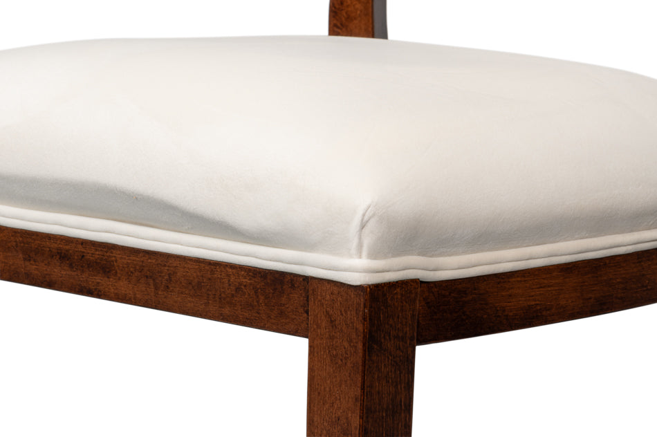 Goccia Side Chair, Walnut,Taupe Velvet by Sarreid Ltd - view 9