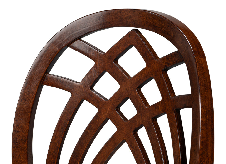 Goccia Side Chair, Walnut,Taupe Velvet by Sarreid Ltd - view 10