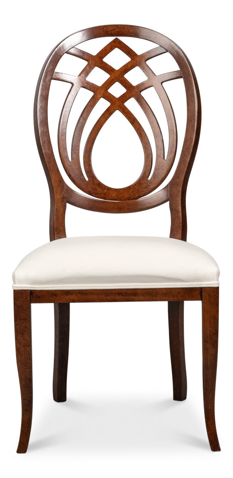 Goccia Side Chair, Walnut,Taupe Velvet by Sarreid Ltd - view 2