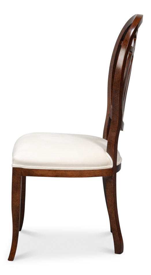 Goccia Side Chair, Walnut,Taupe Velvet by Sarreid Ltd - view 3