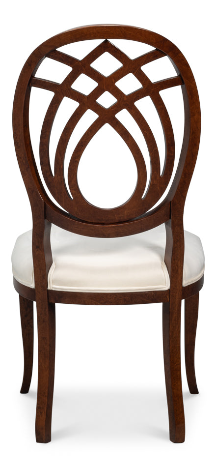 Goccia Side Chair, Walnut,Taupe Velvet by Sarreid Ltd - view 4