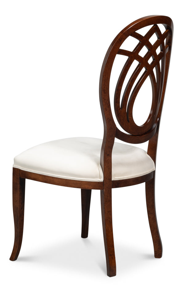 Goccia Side Chair, Walnut,Taupe Velvet by Sarreid Ltd - view 5