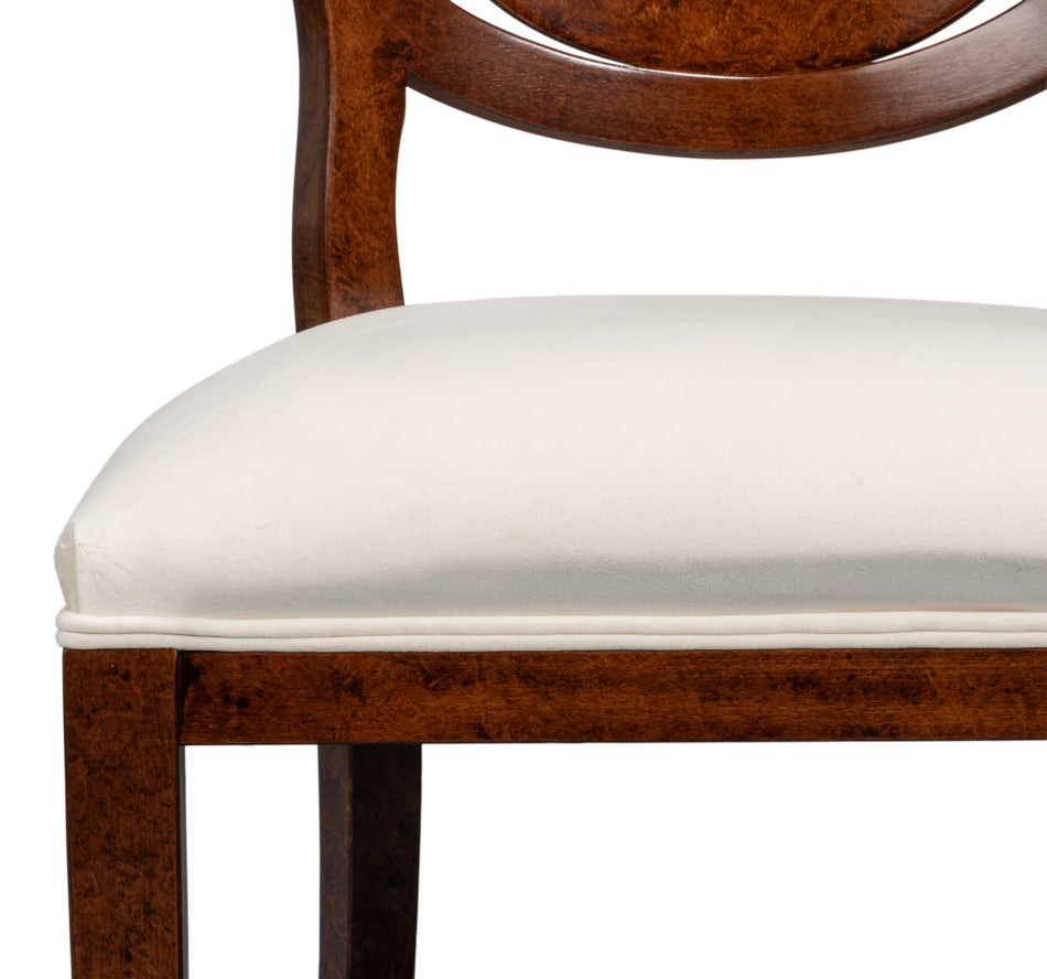 Goccia Side Chair, Walnut,Taupe Velvet by Sarreid Ltd - view 6