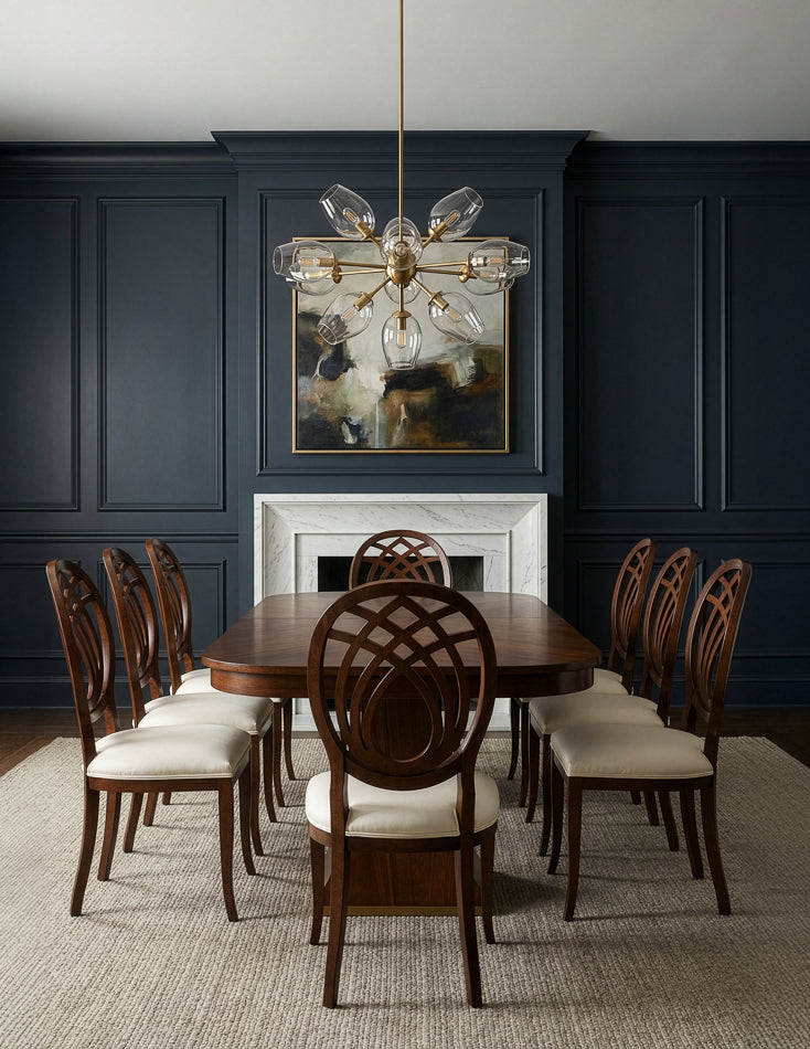 Goccia Side Chair, Walnut,Taupe Velvet by Sarreid Ltd - view 12
