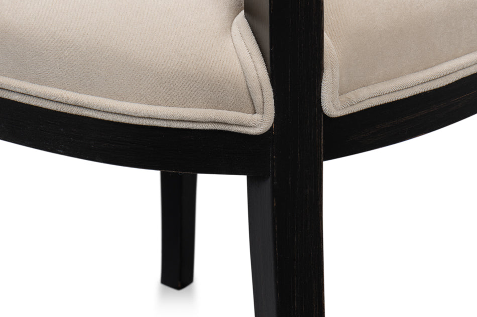 Goccia Side Chair, Nero, Banks Organza by Sarreid Ltd - view 8