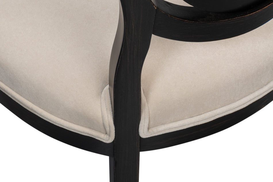 Goccia Side Chair, Nero, Banks Organza by Sarreid Ltd - view 10