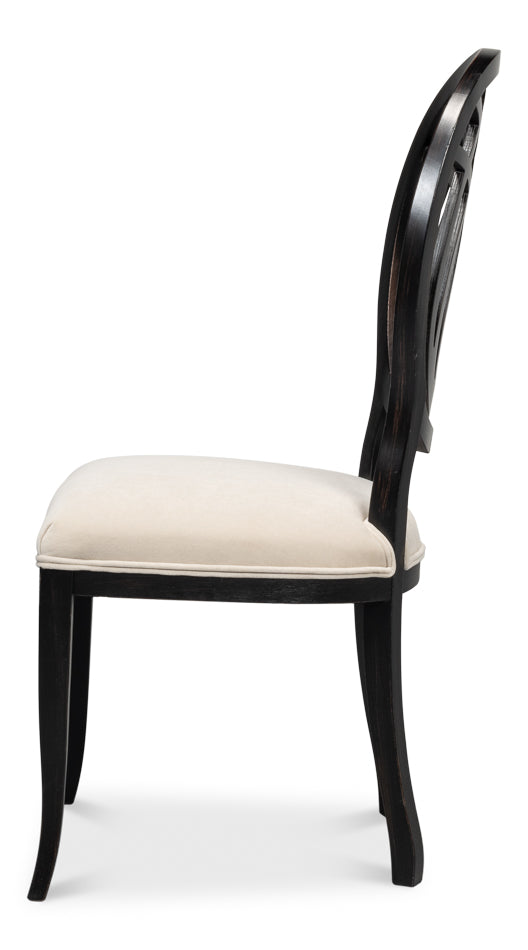 Goccia Side Chair, Nero, Banks Organza by Sarreid Ltd - view 3