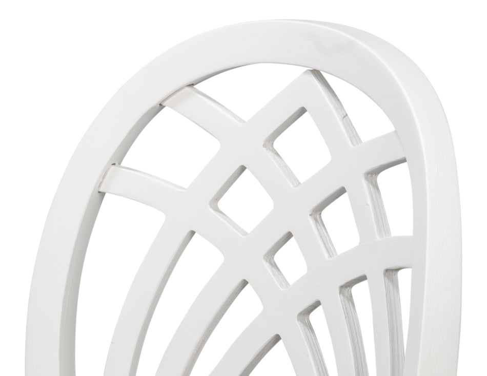 Goccia Side Chair, Cortina White, Crema by Sarreid Ltd - view 6