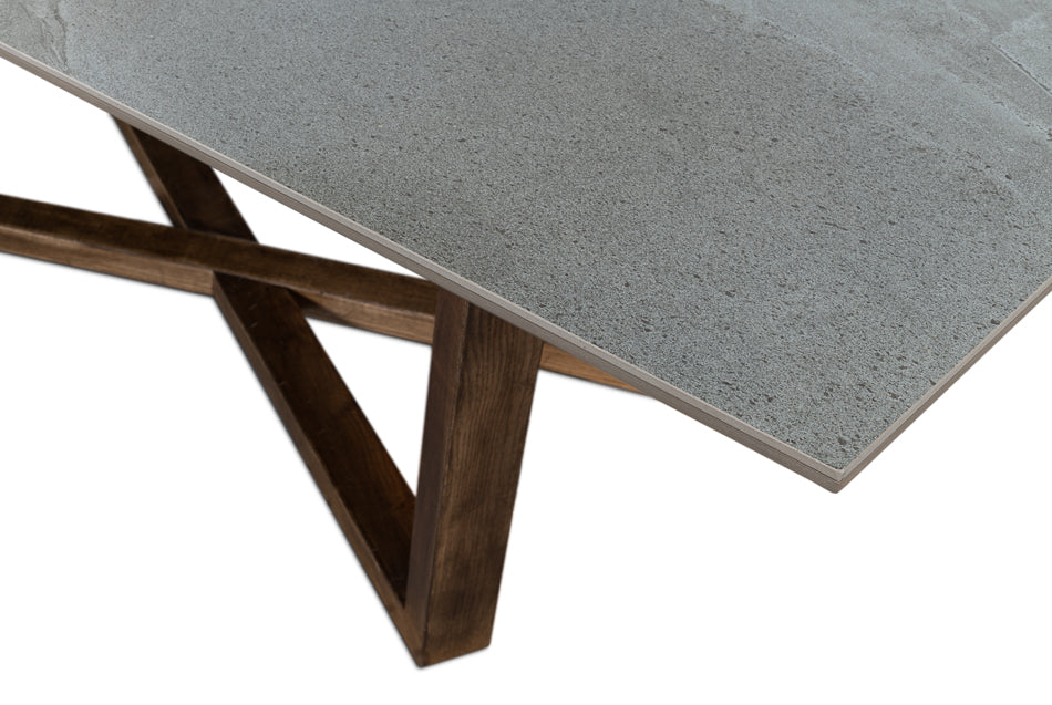 Double Pedestal Dining Table by Sarreid Ltd - view 10