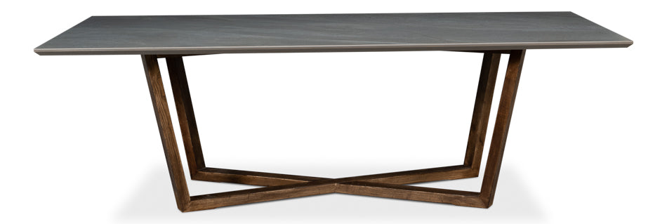 Double Pedestal Dining Table by Sarreid Ltd - view 2