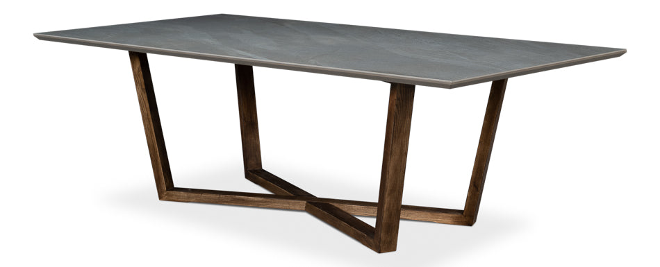 Double Pedestal Dining Table by Sarreid Ltd - view 3
