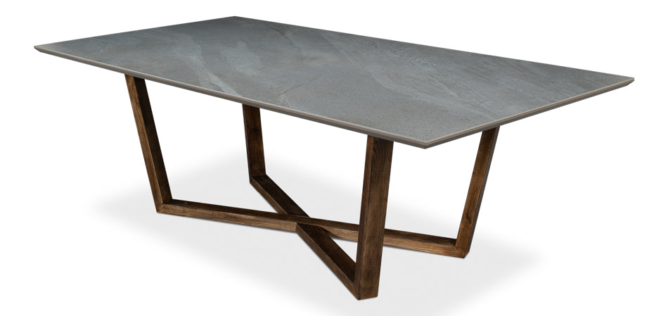 Double Pedestal Dining Table by Sarreid Ltd - view 4
