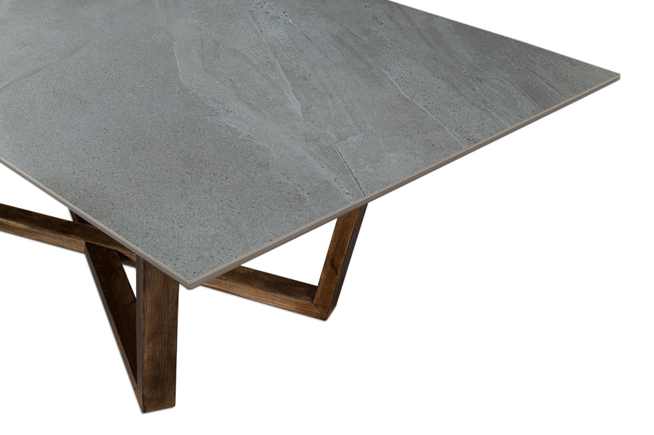 Double Pedestal Dining Table by Sarreid Ltd - view 7