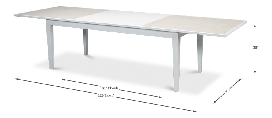 Elton Butterfly Dining Table,White by Sarreid Ltd - view 6