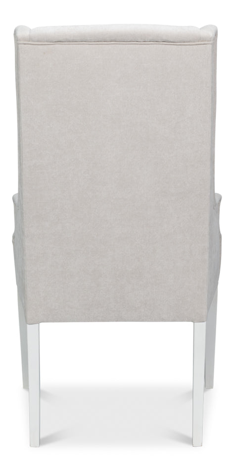 Captains Chair,Cortina White,Taupe by Sarreid Ltd - view 4