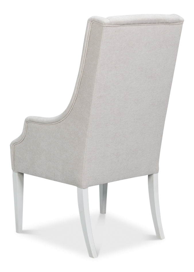 Captains Chair,Cortina White,Taupe by Sarreid Ltd - view 5