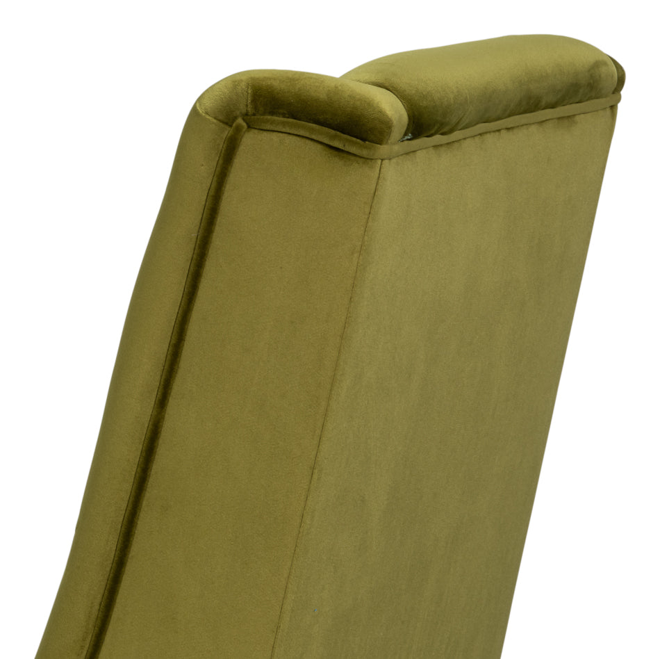 Captains Chair,Noce Anticato,Green Velve by Sarreid Ltd - view 8