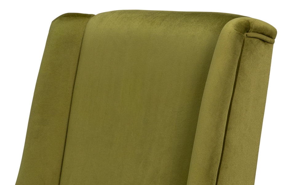 Captains Chair,Noce Anticato,Green Velve by Sarreid Ltd - view 10
