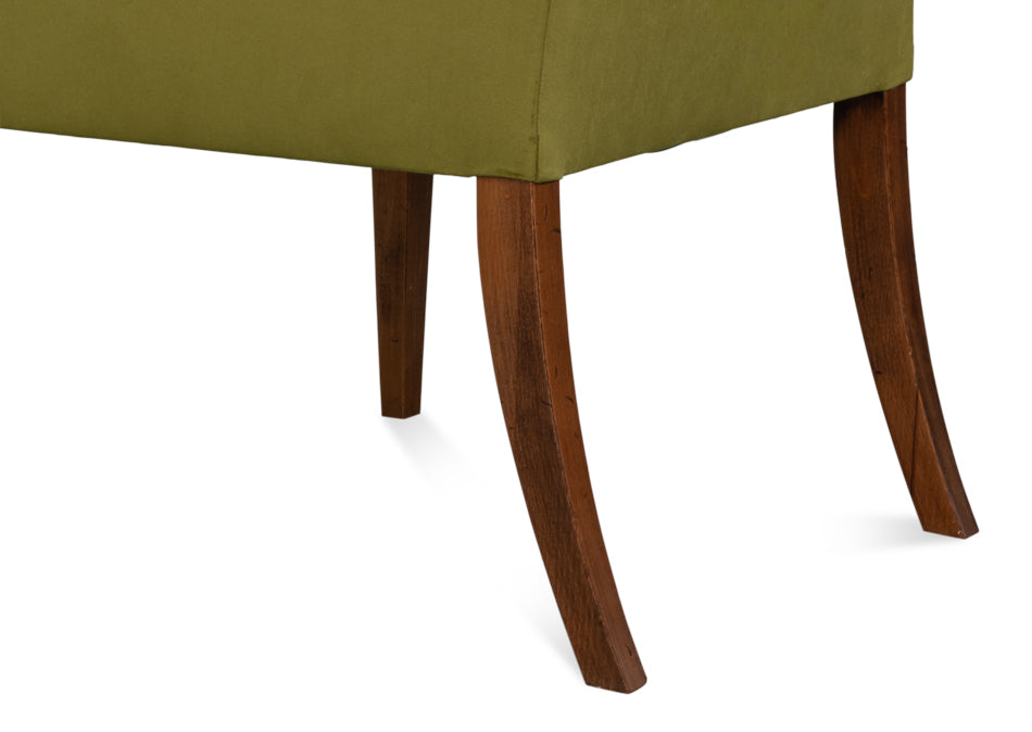 Captains Chair,Noce Anticato,Green Velve by Sarreid Ltd - view 11