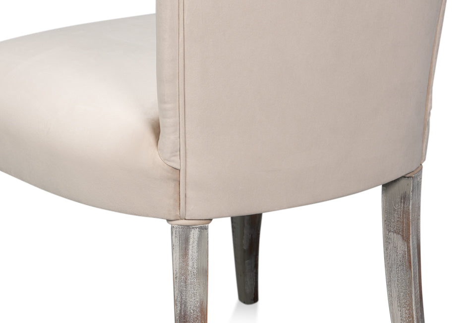 Sidechair, Grey Oak, Taupe Velvet by Sarreid Ltd - view 8