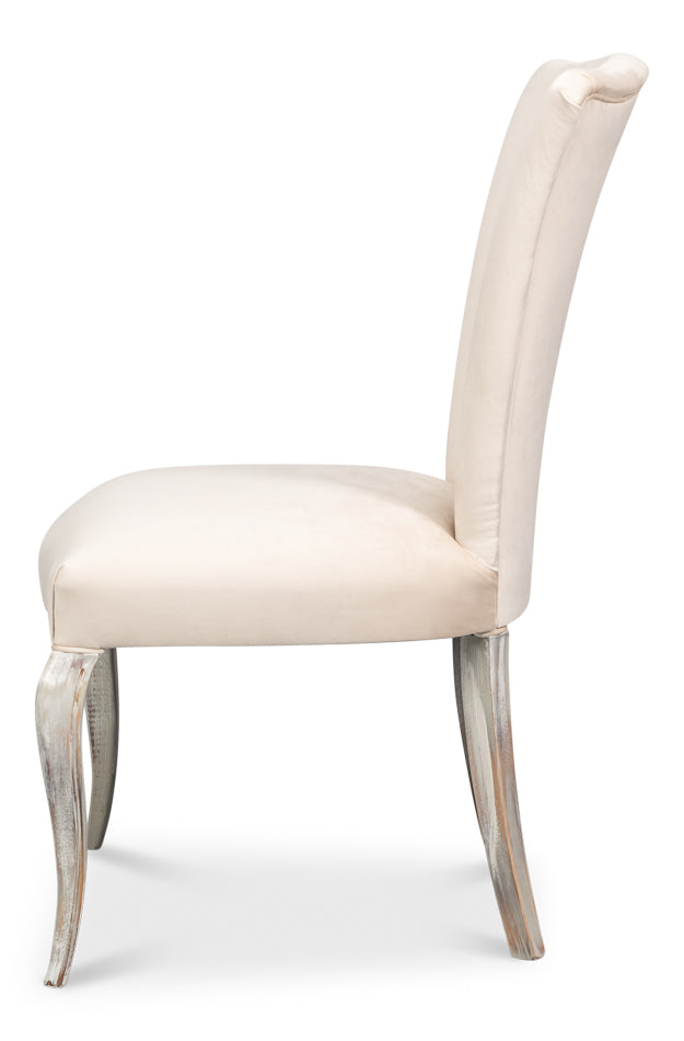 Sidechair, Grey Oak, Taupe Velvet by Sarreid Ltd - view 3