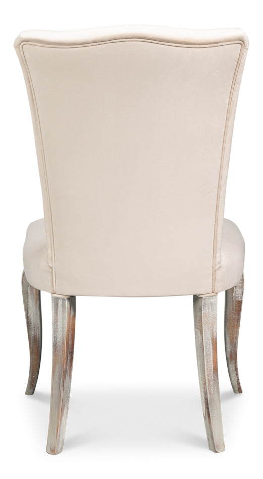 Sidechair, Grey Oak, Taupe Velvet by Sarreid Ltd - view 4