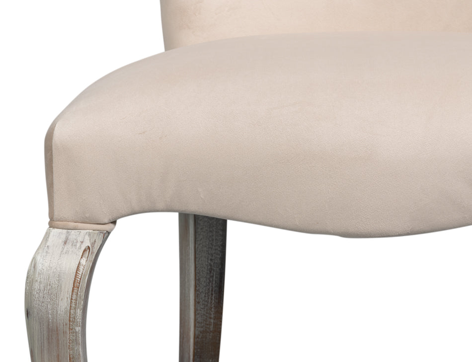 Sidechair, Grey Oak, Taupe Velvet by Sarreid Ltd - view 6