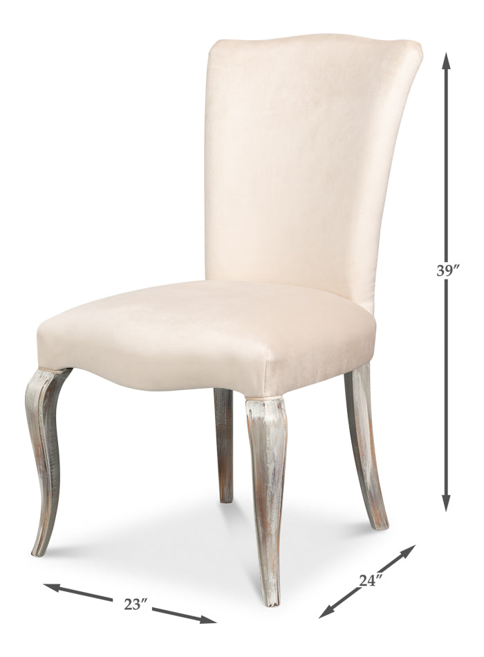 Sidechair, Grey Oak, Taupe Velvet by Sarreid Ltd - view 7