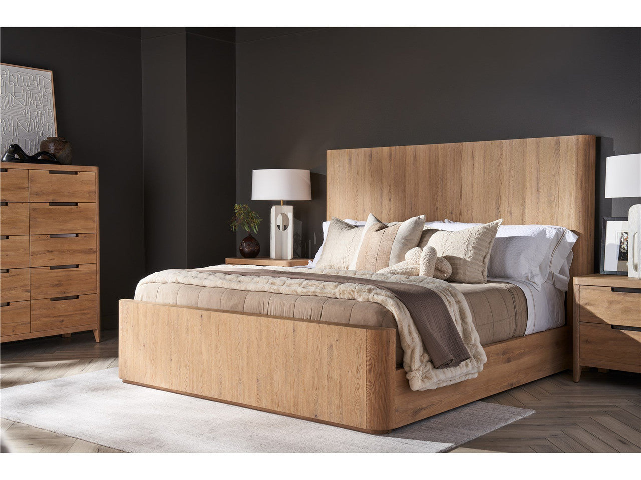 New Modern Walker Panel Bed Cal King